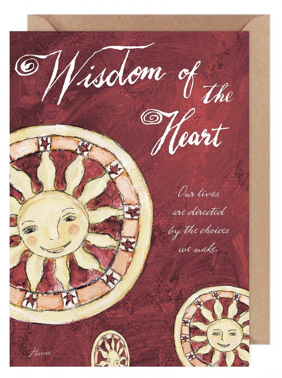Wisdom of the Heart - a Flavia Weedn inspirational greeting card 0002-8132