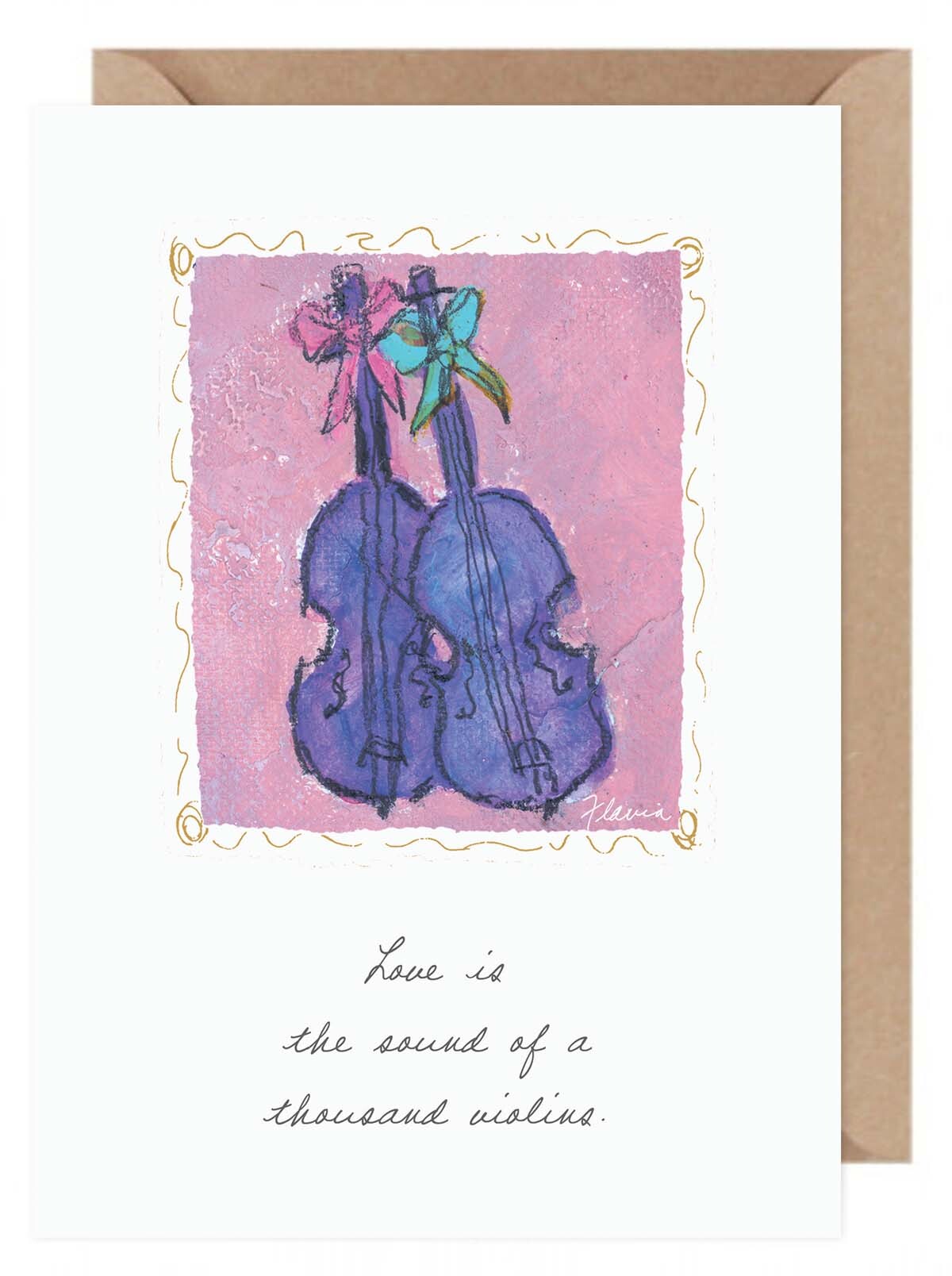 Love is a Thousand Violins - a Flavia Weedn inspirational greeting card 0003-2125