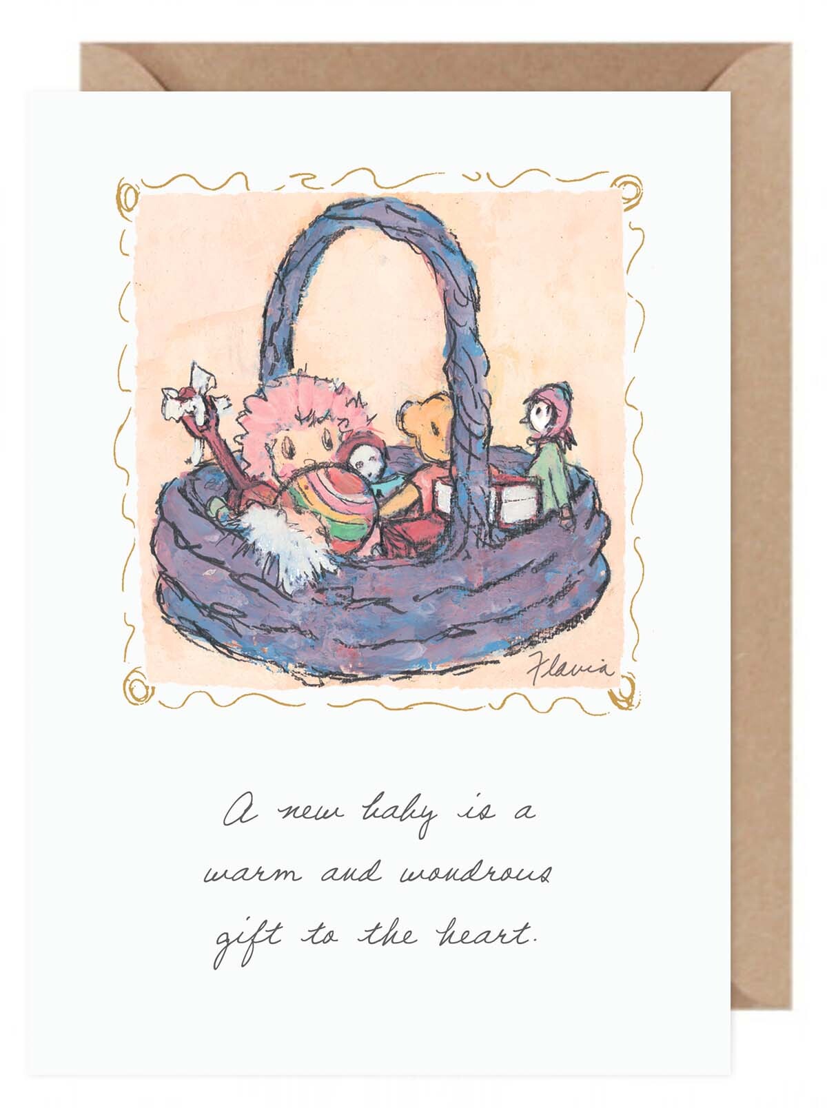 Baby Basket - a Flavia Weedn inspirational greeting card 0003-2143