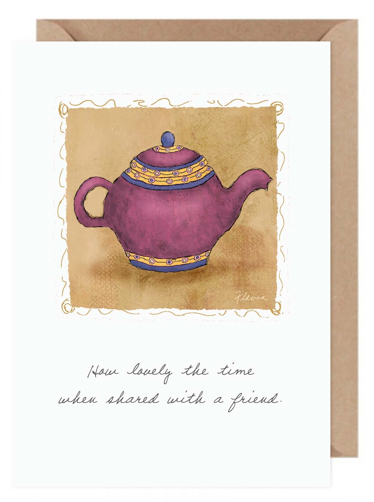 Time Spent with a Friend - a Flavia Weedn inspirational greeting card 0003-2161