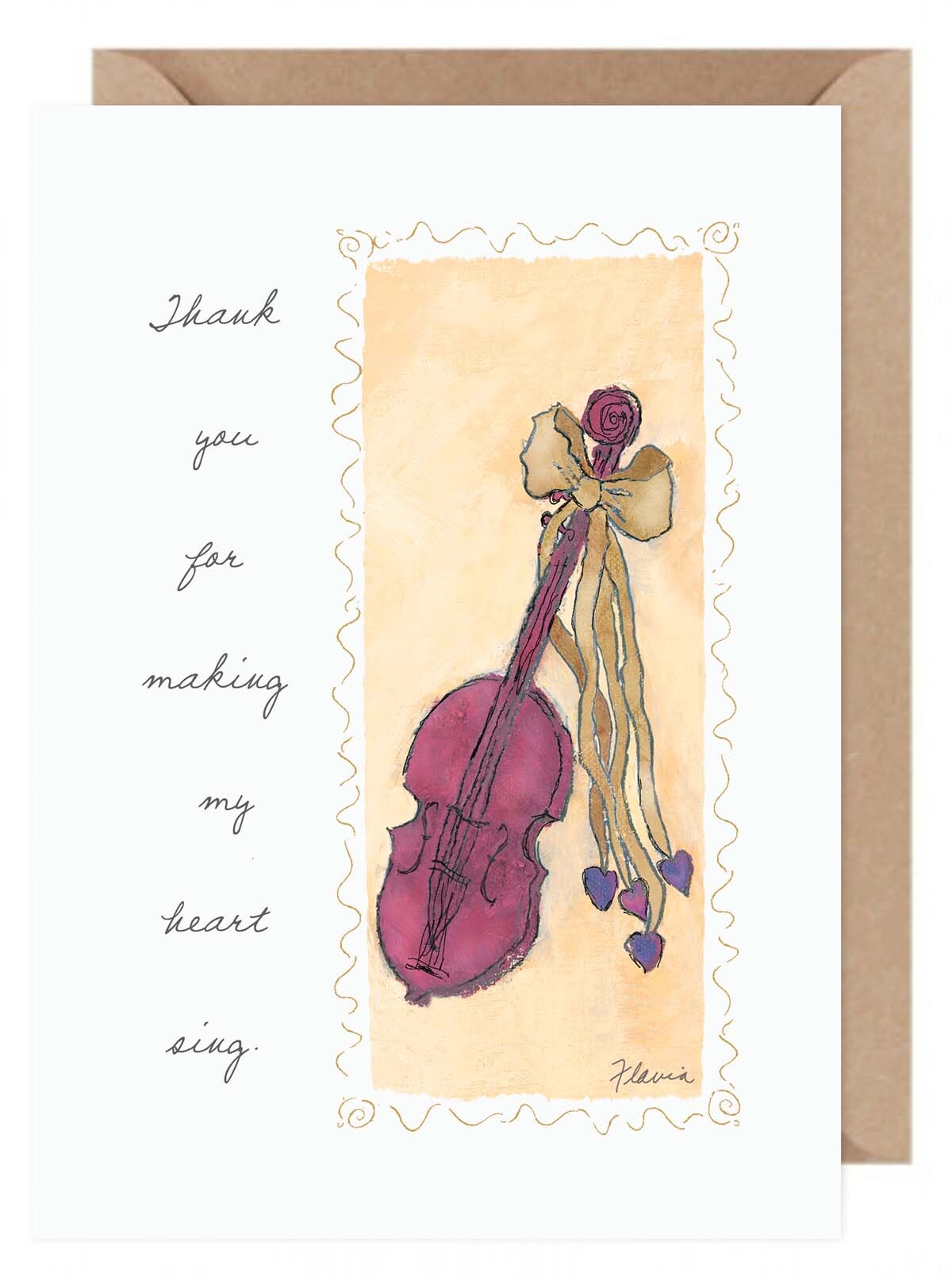 You Make My Heart Sing - a Flavia Weedn inspirational greeting card 0003-2182