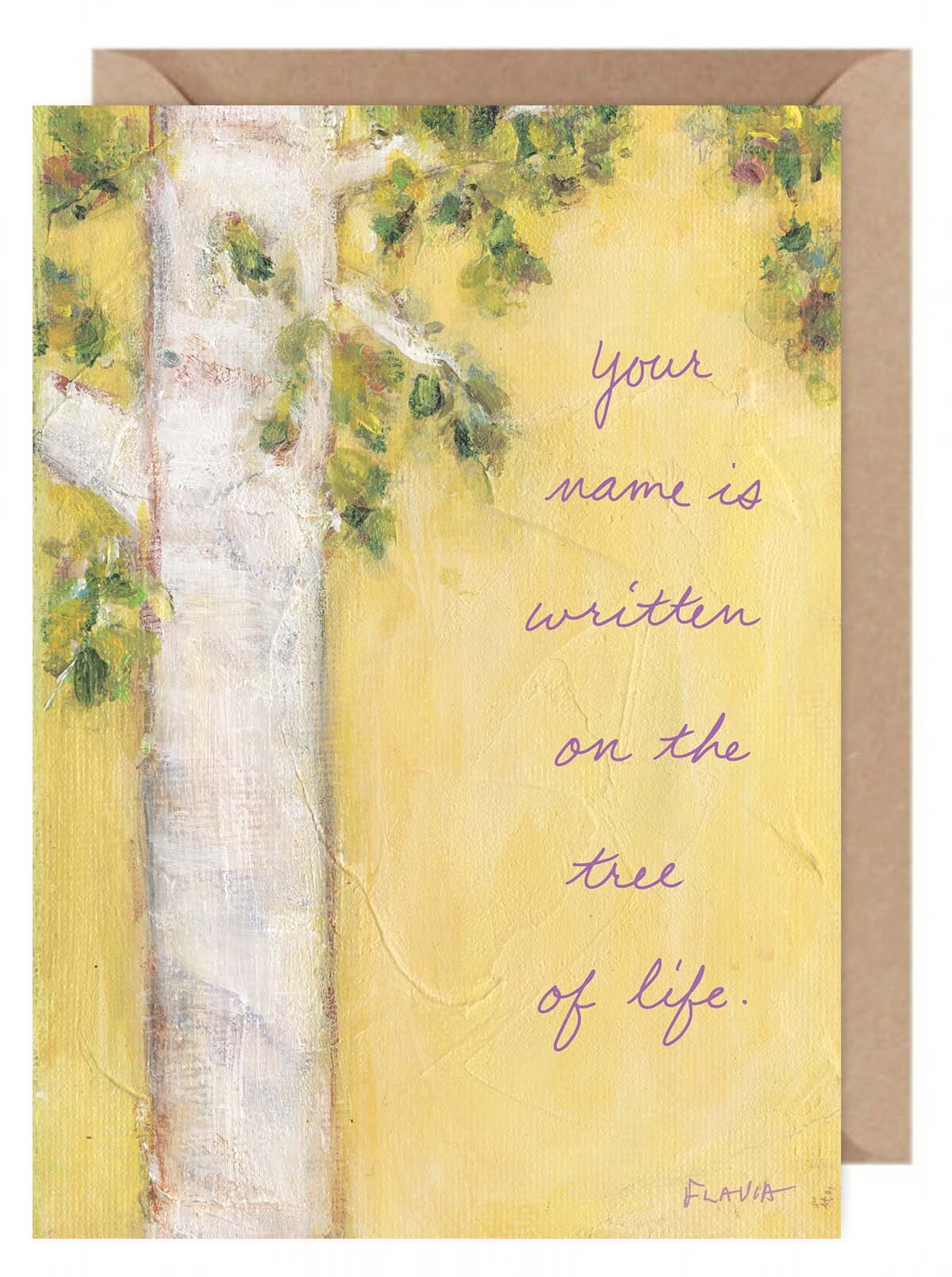 Your Name - a Flavia Weedn inspirational greeting card 0101-0013