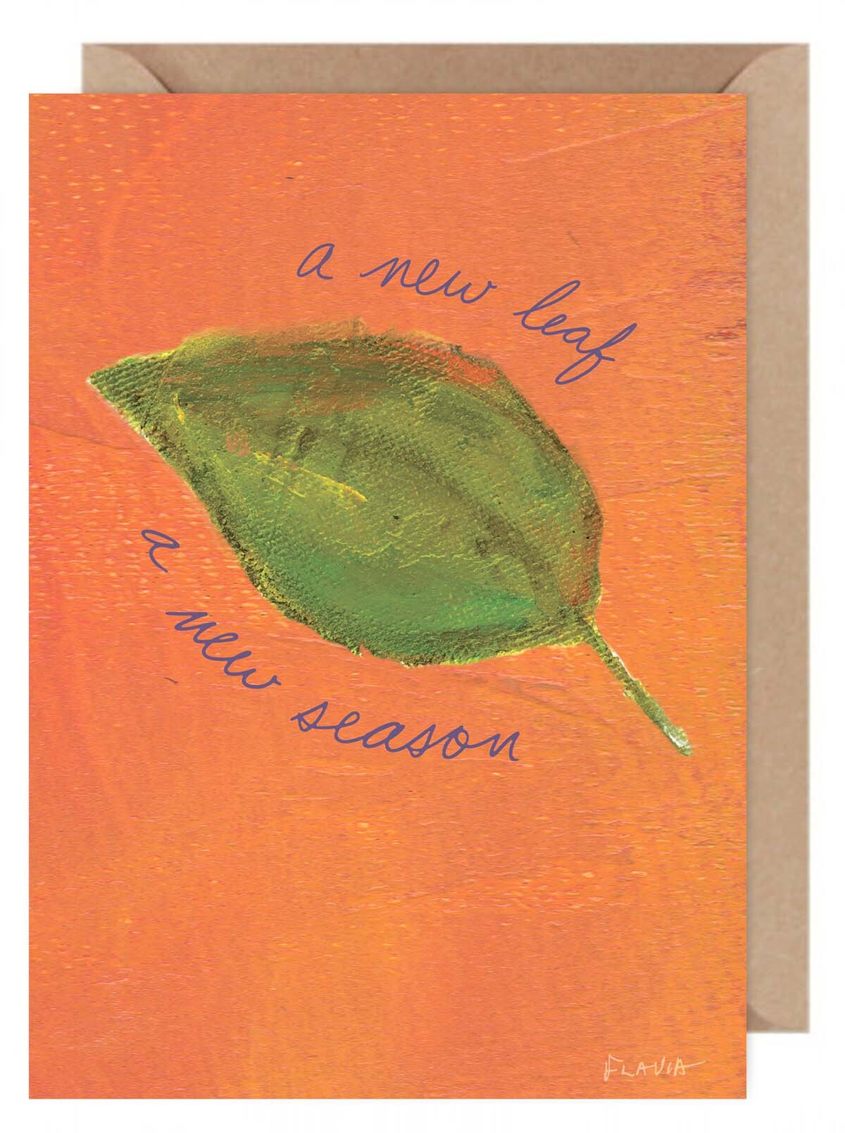 A New Leaf - a Flavia Weedn inspirational greeting card 0101-0038
