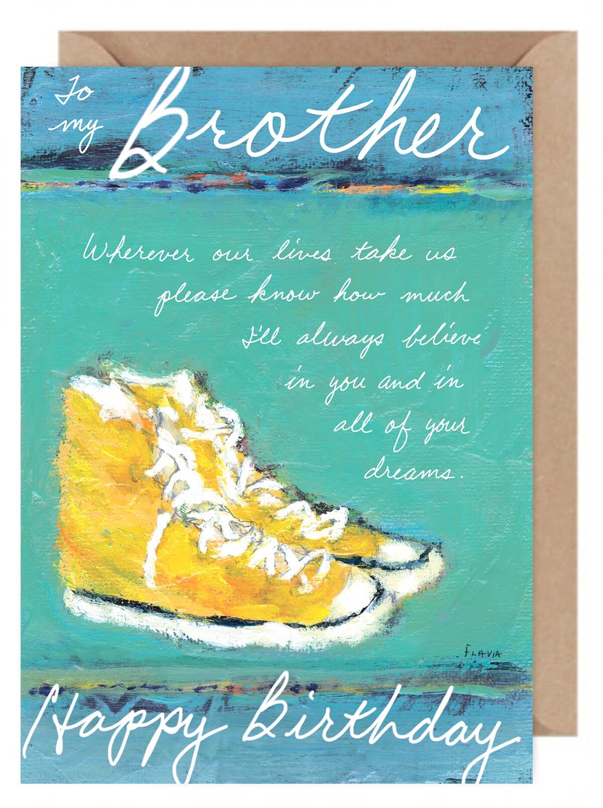 Brother - Happy Birthday - a Flavia Weedn inspirational greeting card 0101-0046