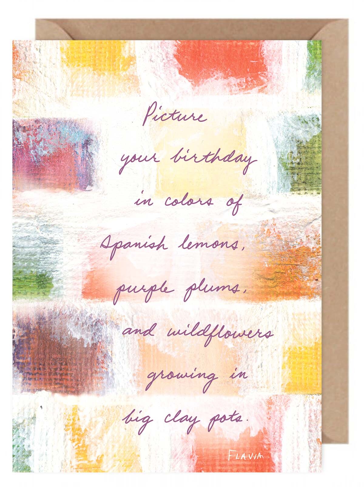 Picture Your Birthday - a Flavia Weedn inspirational greeting card 0101-0051