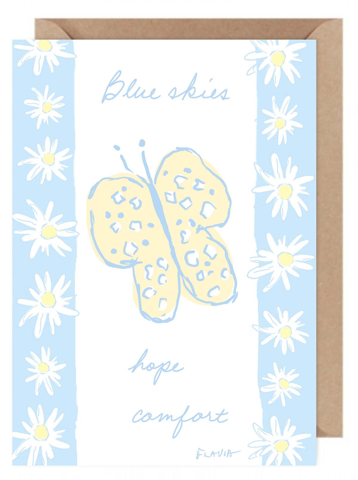 Blue Skies - a Flavia Weedn inspirational greeting card  0101-0084