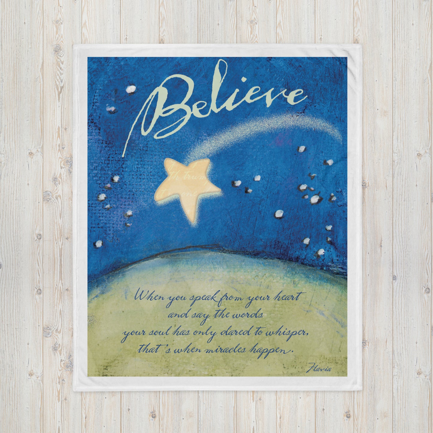 Flavia Believe Throw Blanket 50" x 60"