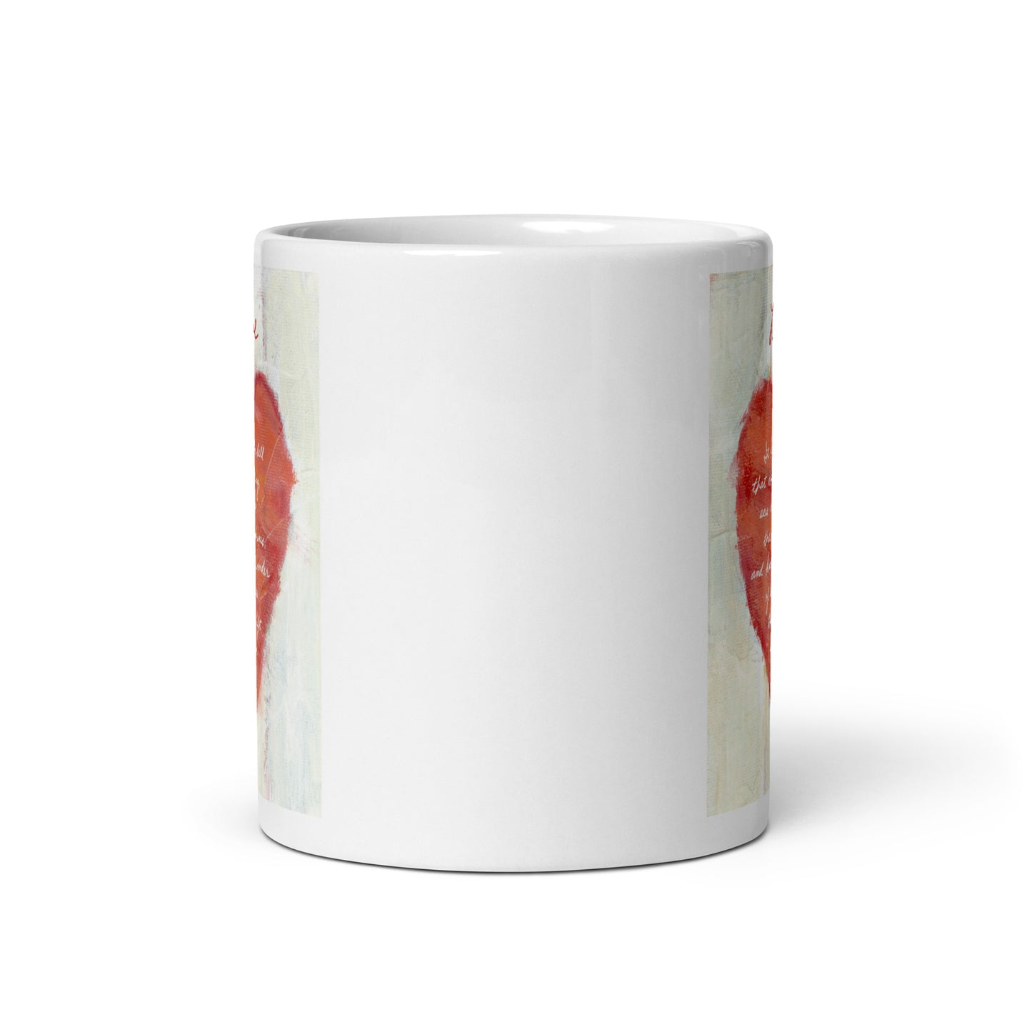 White glossy mug