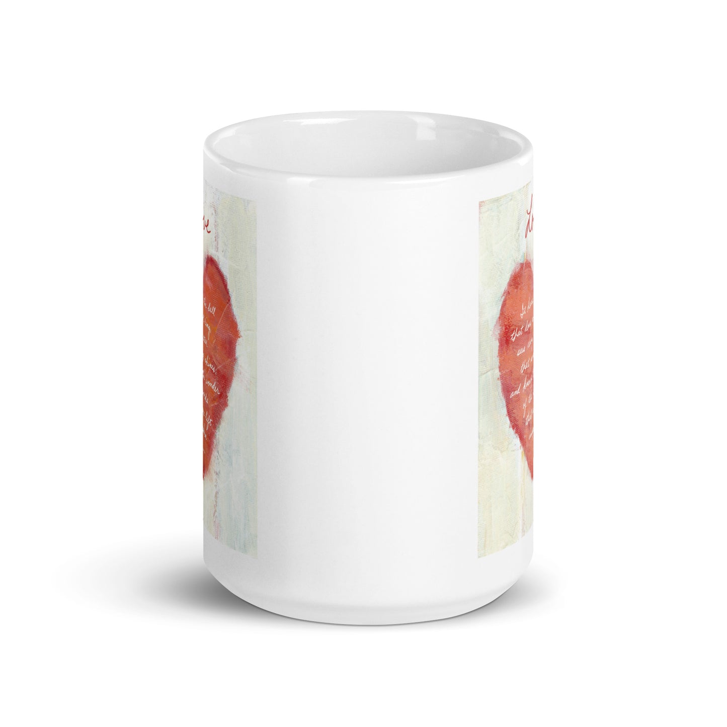 White glossy mug