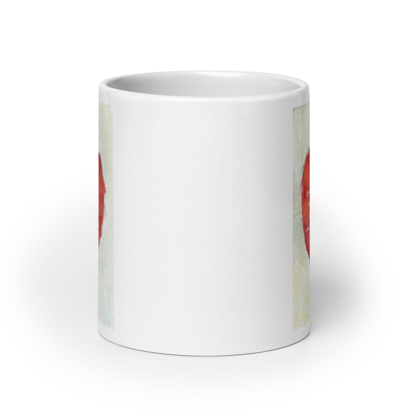 White glossy mug